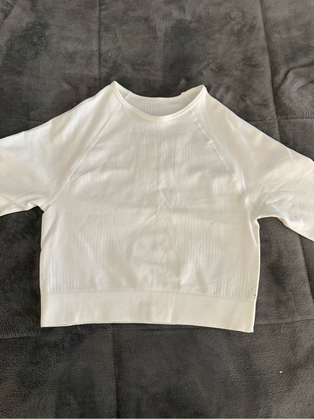 White Women's Crop Exercise Top